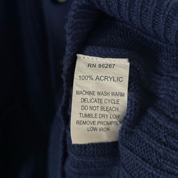 Turtle Bay Sz Medium Ribbed Navy Blue Button Front Vest Unisex - Picture 9 of 14